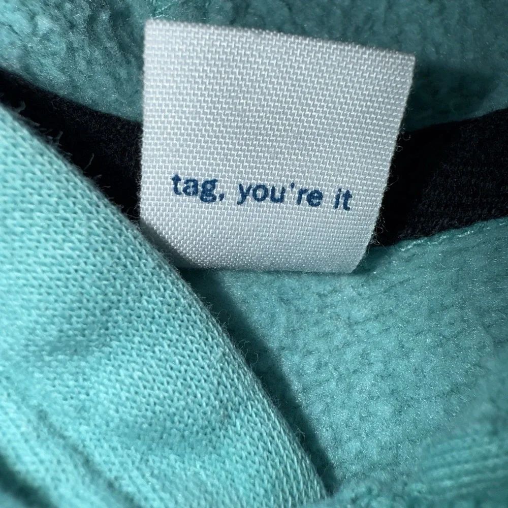 Old Navy Teal Blue Skater‎ Skateboard Hoodie Boys XL